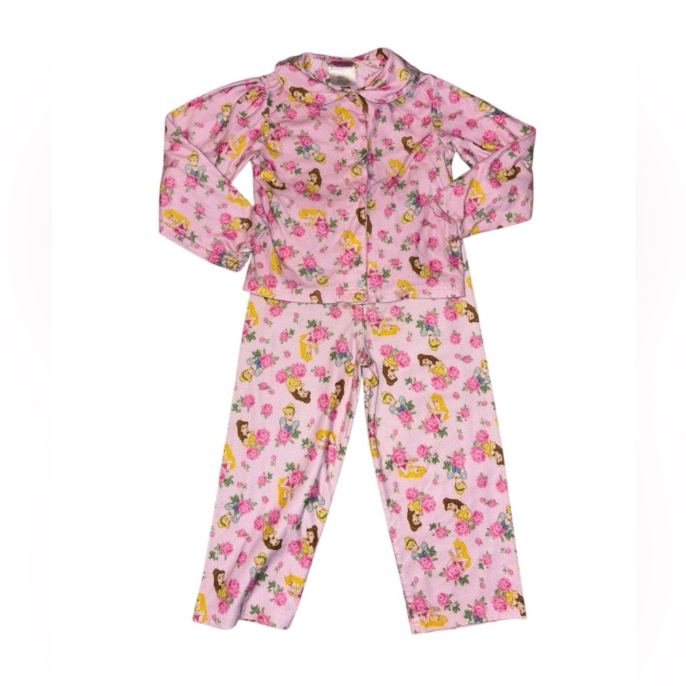 Vintage Disney Princess Belle Cinderella Aurora Pjs 3/4